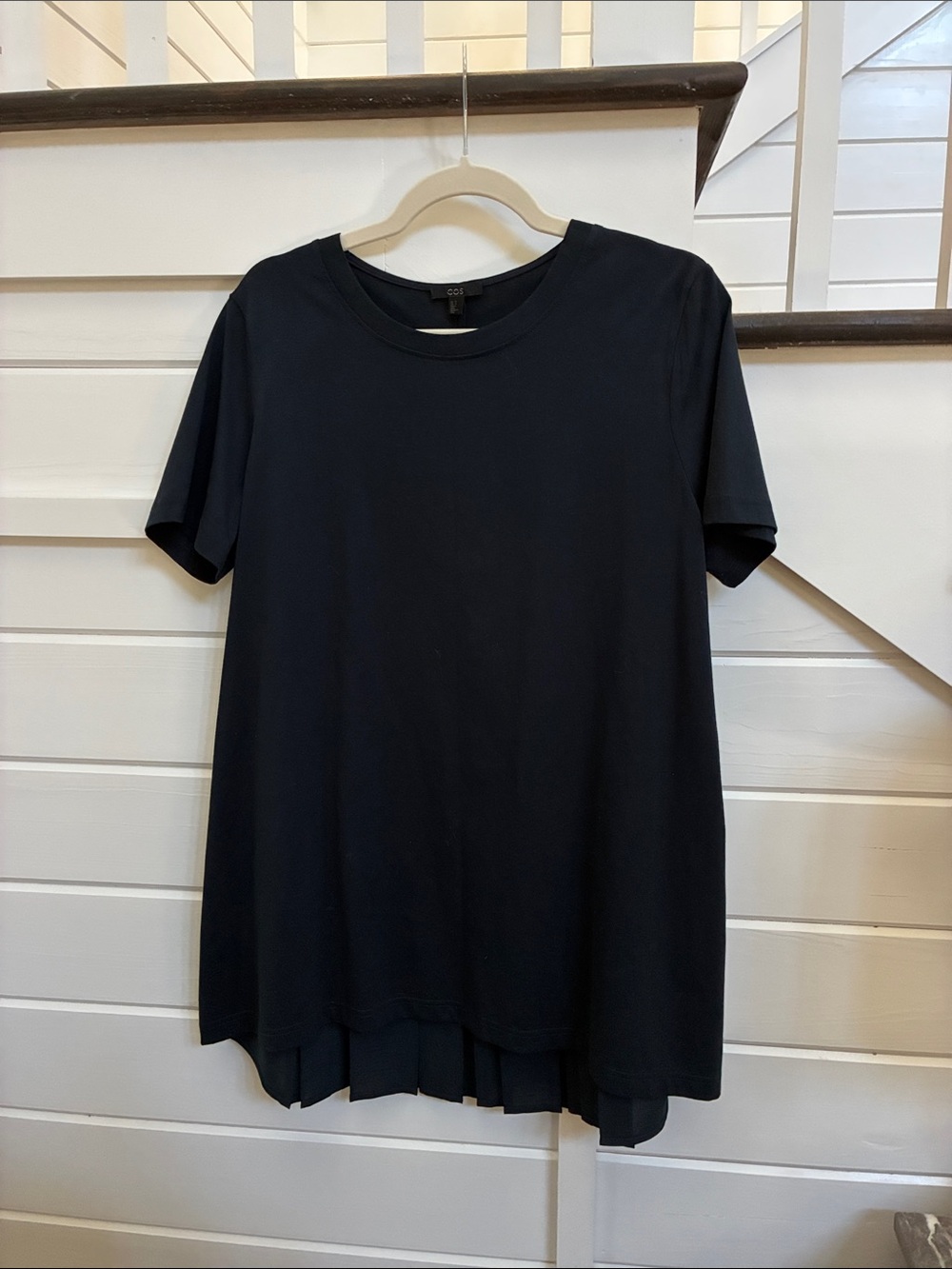 COS Navy Crewneck Short-Sleeve Tee